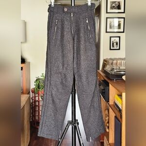 Dexter Wong Vintage 90s Men's Gray Wool Trousers